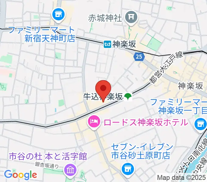 牛込箪笥区民ホールの地図