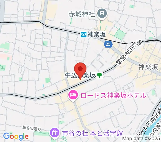 牛込箪笥区民ホールの地図