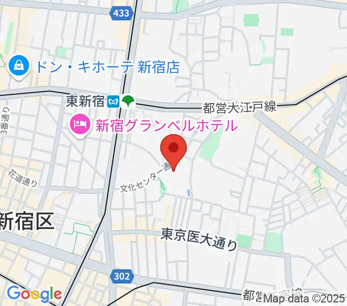 新宿文化センターの地図