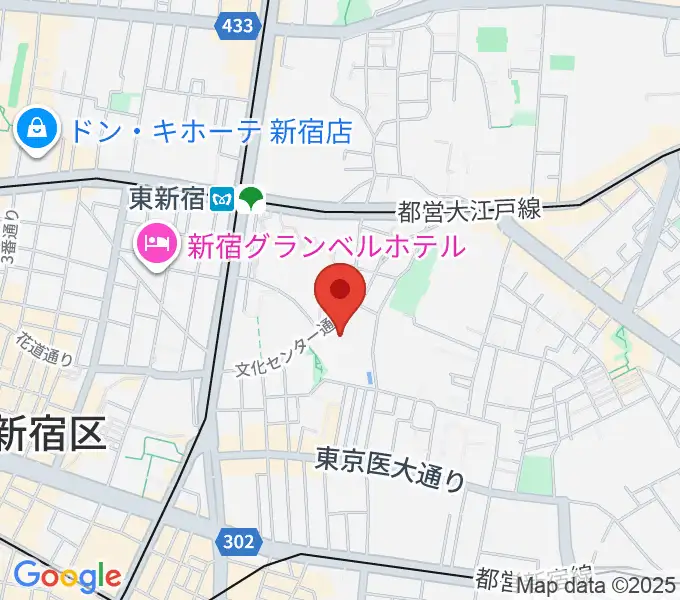 新宿文化センターの地図