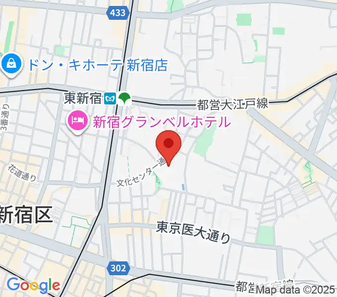 新宿文化センターの地図
