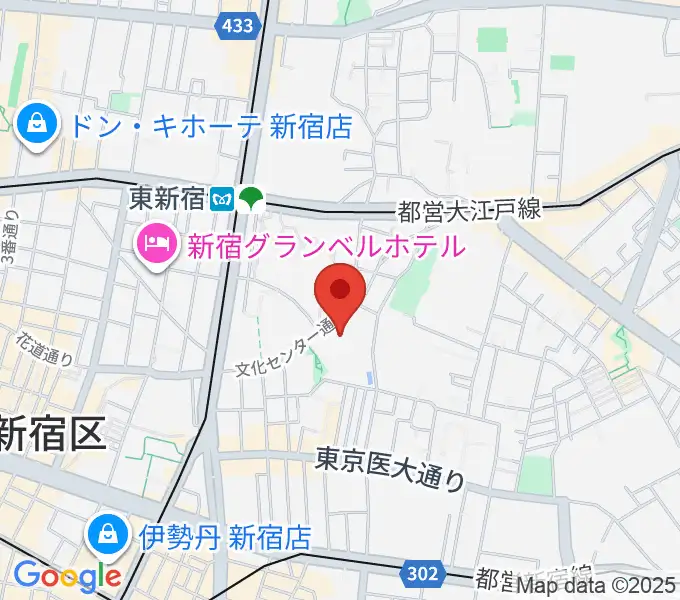 新宿文化センターの地図