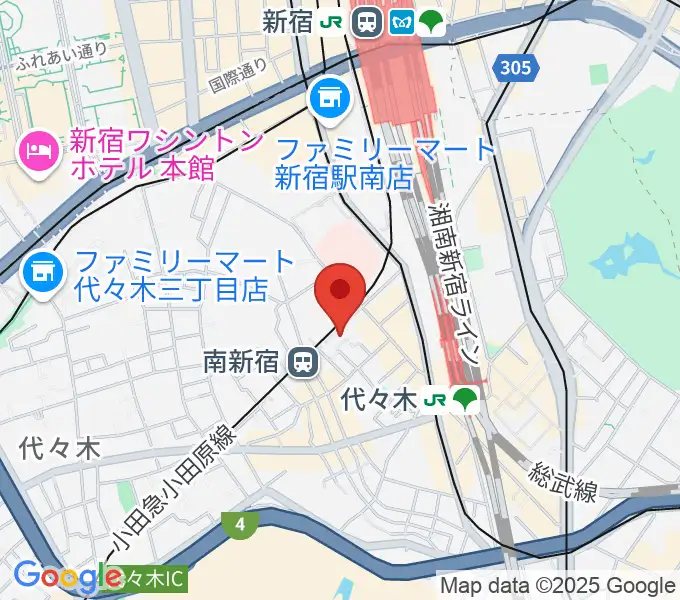 山野ホールの地図