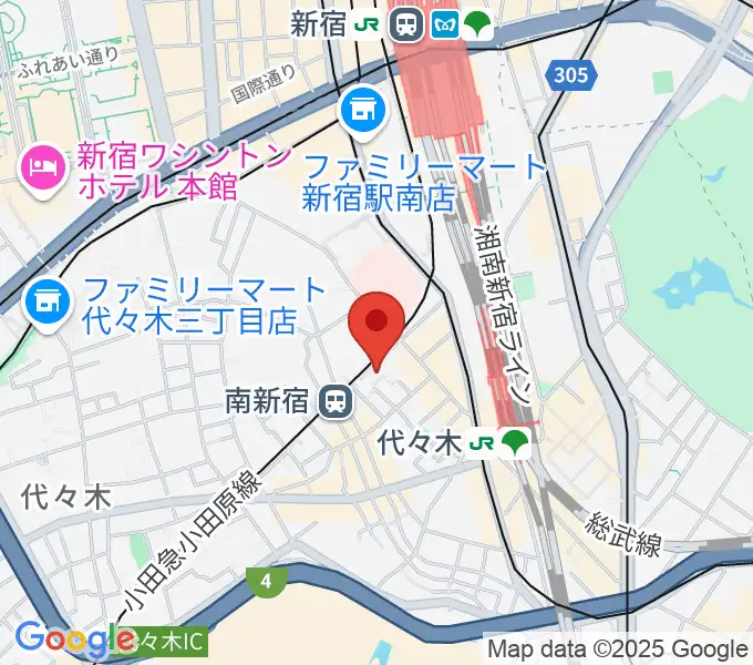山野ホールの地図