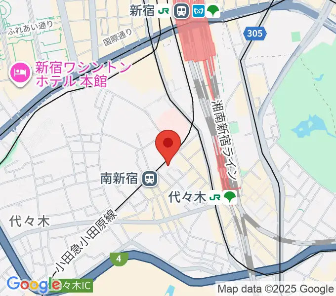 山野ホールの地図