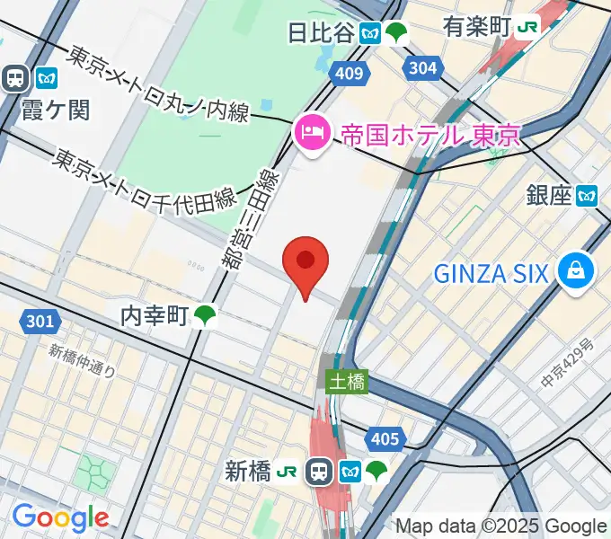 千代田区立内幸町ホールの地図