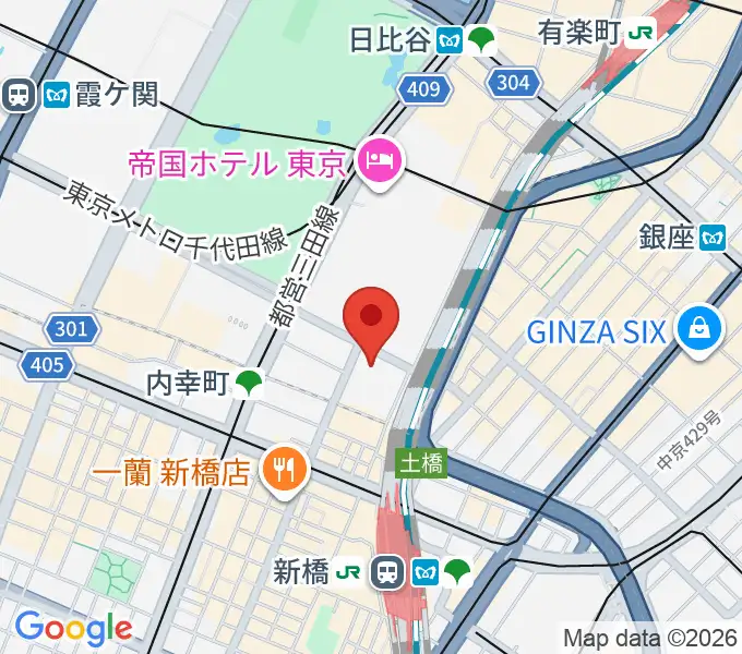 千代田区立内幸町ホールの地図