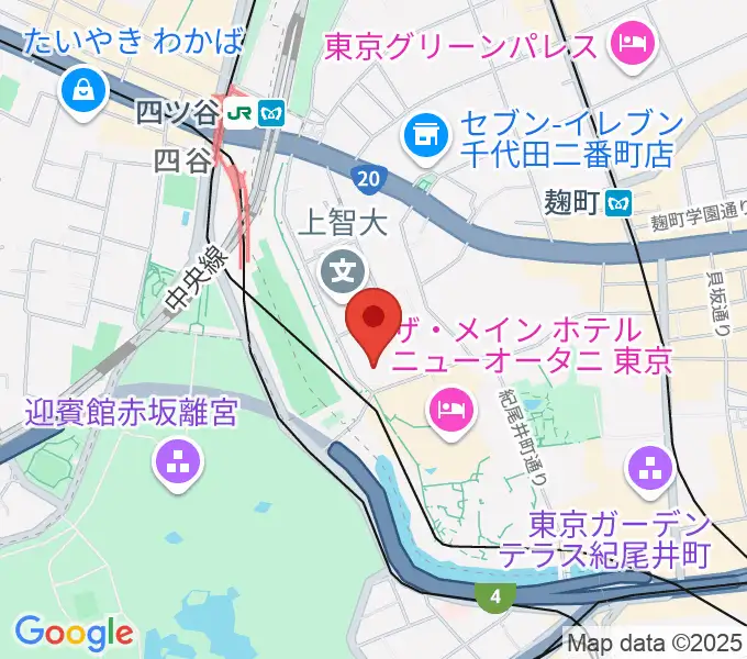 紀尾井ホールの地図