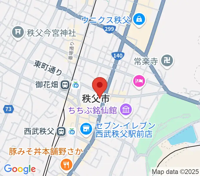秩父宮記念市民会館の地図