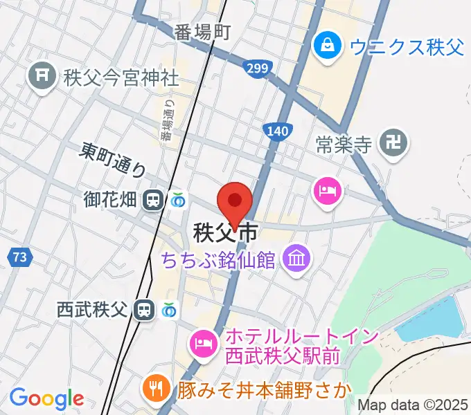 秩父宮記念市民会館の地図