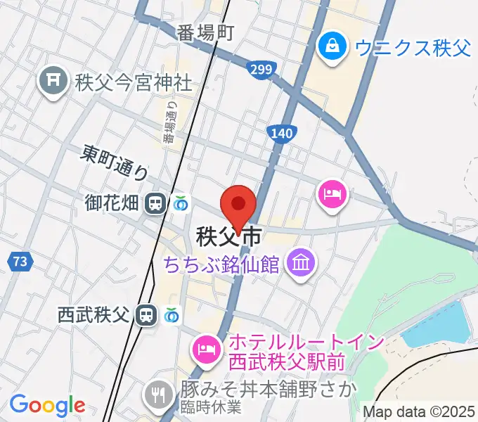 秩父宮記念市民会館の地図