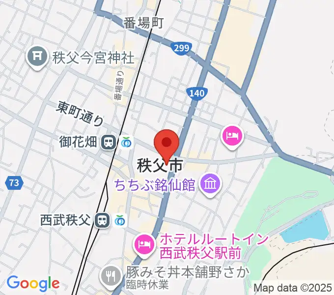 秩父宮記念市民会館の地図