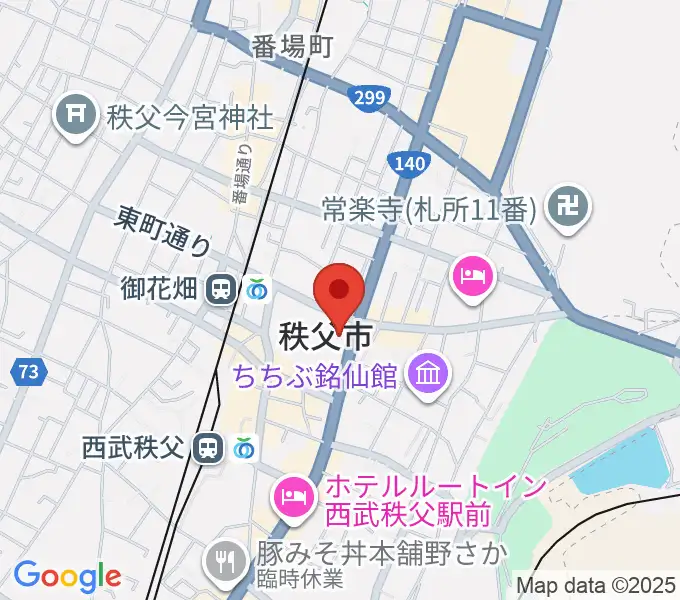 秩父宮記念市民会館の地図