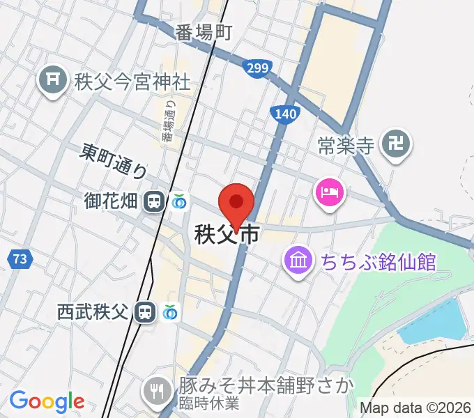 秩父宮記念市民会館の地図