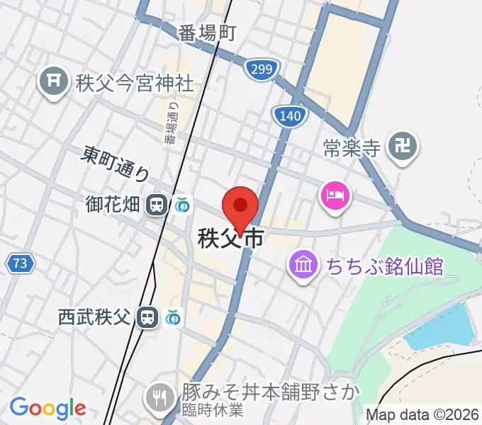 秩父宮記念市民会館の地図