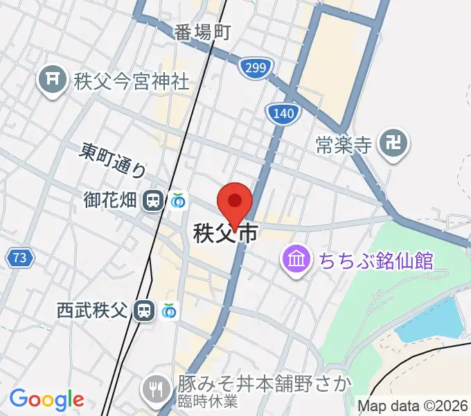 秩父宮記念市民会館の地図